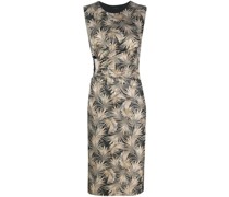 Kleid mit Blatt-Print