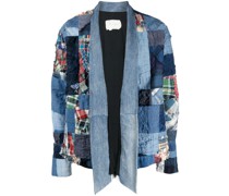 Jeansjacke im Patchwork-Look