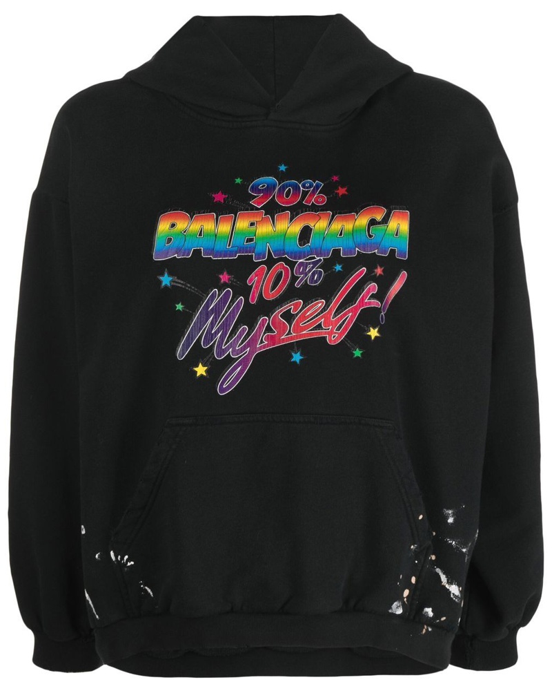 Balenciaga Damen 90/10 Hoodie mit Slogan-Print