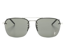 Pilotenbrille mit Logo-Schild