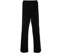 Gerade Jacquard-Hose mit Monogramm