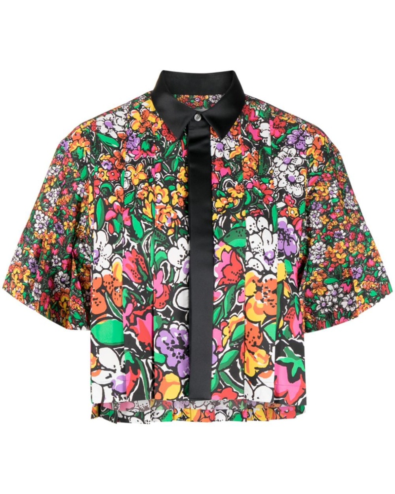 Sacai Damen Hemd mit Blumen-Print