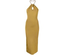 Ärmelloses Neckholder-Midikleid