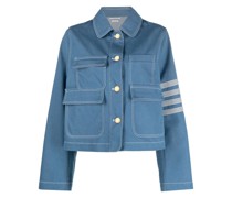 unconstructed denim utility jacket