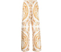 Seidenhose mit Ornament Jewellery-Print