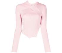 cut-out detailing ribbed-knit Pullover