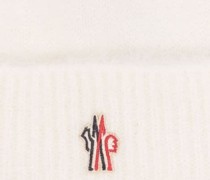 Gestrickte Mütze mit Logo-Patch