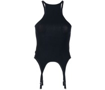 Mesh-Top mit Strumpfhaltern