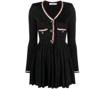 pleated knitted minidress