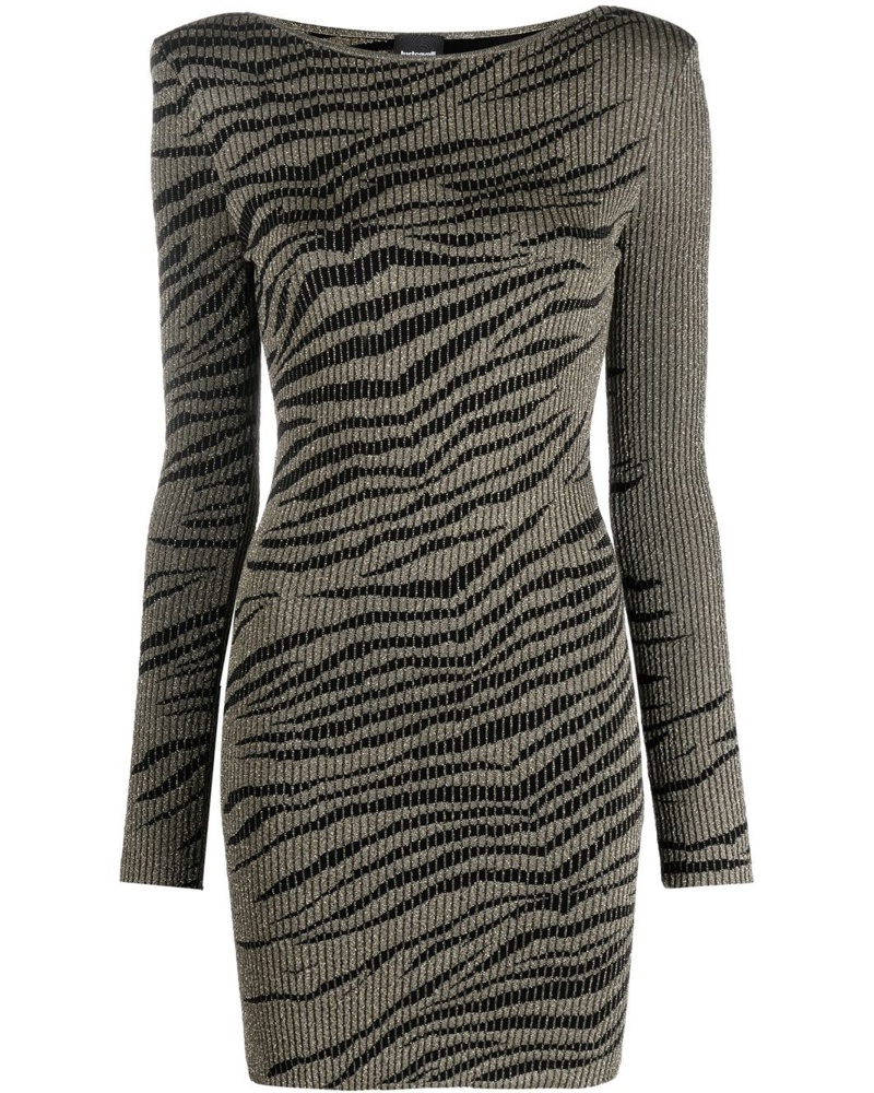 Just Cavalli Damen Geripptes Strickkleid
