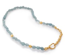 Halskette mit Aquamarin-Perlen