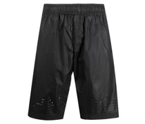 Joggingshorts mit perforiertem Detail