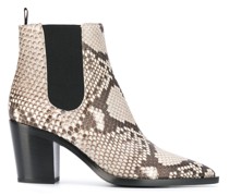 Stiefeletten mit Schlangenleder