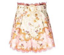 Laurel floral-print scalloped shorts