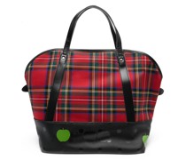 Karierte Schultertasche