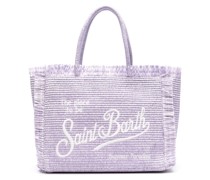Vanity straw beach bag