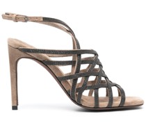 caged open-toe sandals