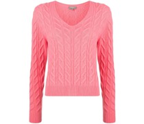 Kaschmirpullover mit Zopfmuster