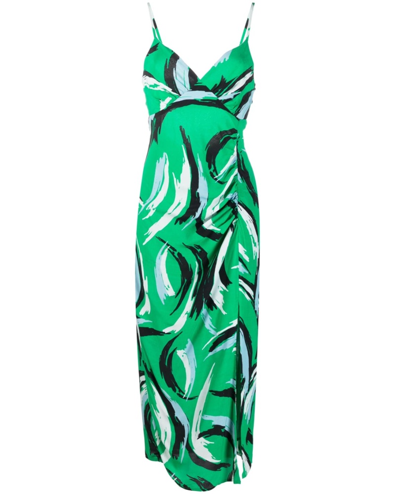 Essentiel Damen Midikleid mit abstraktem Print