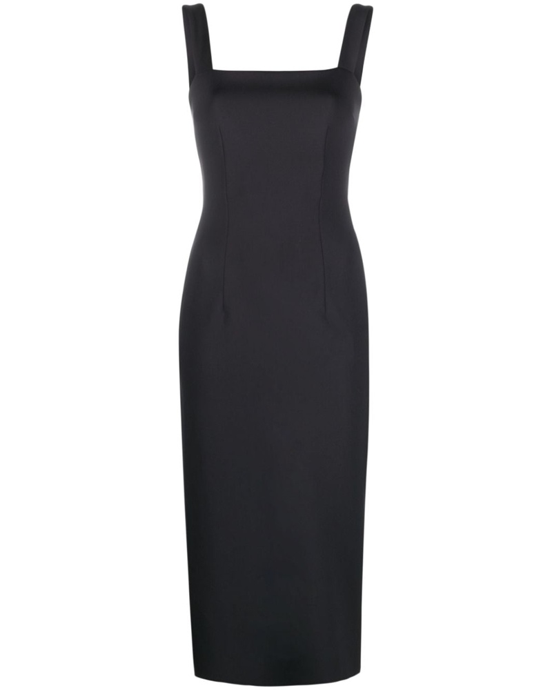 There Was One Damen Schmales Kleid mit eckigem Ausschnitt