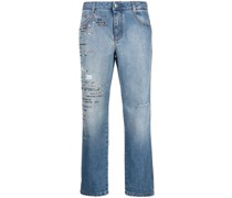 Tief sitzende Jeans mit Strass