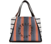 striped cotton tote bag