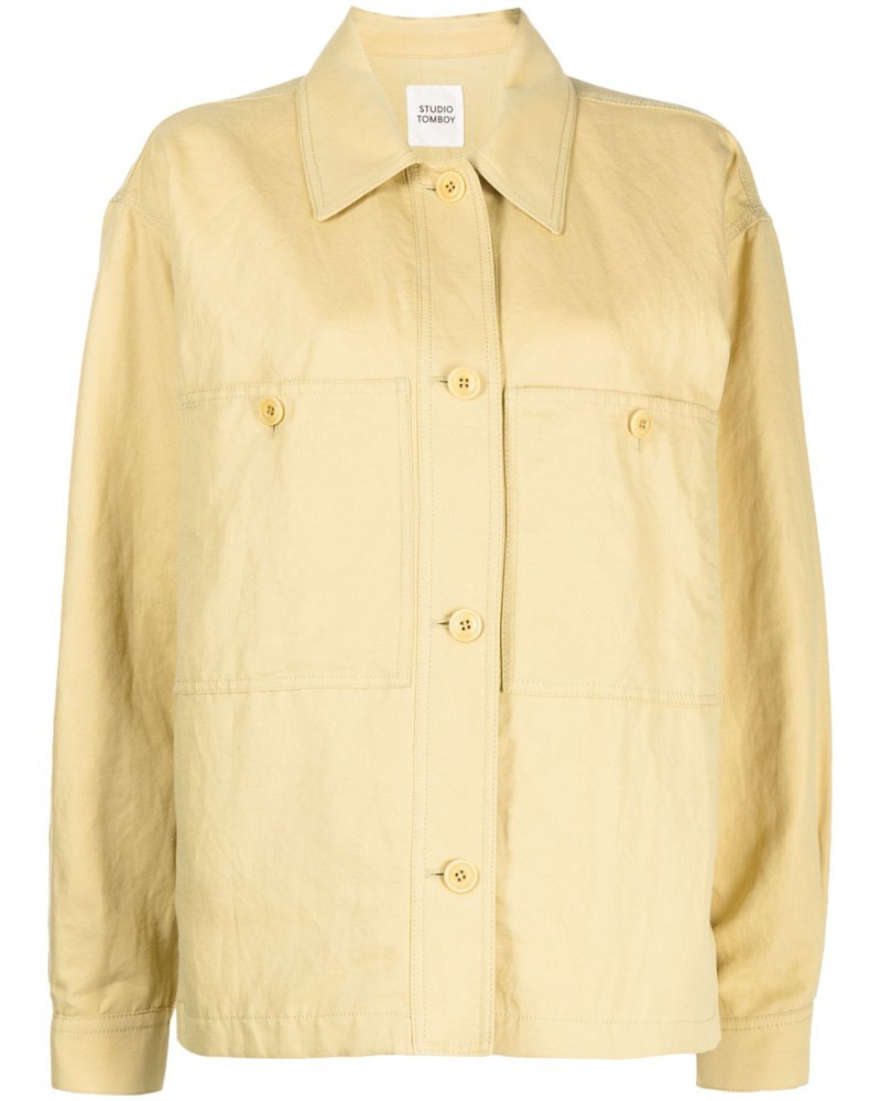 STUDIO TOMBOY Damen Hemdjacke mit Knöpfen