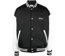 Baseballjacke mit Slogan-Stickerei