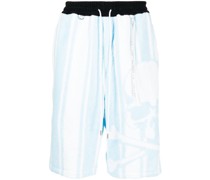 Gestreifte Shorts aus Fleece