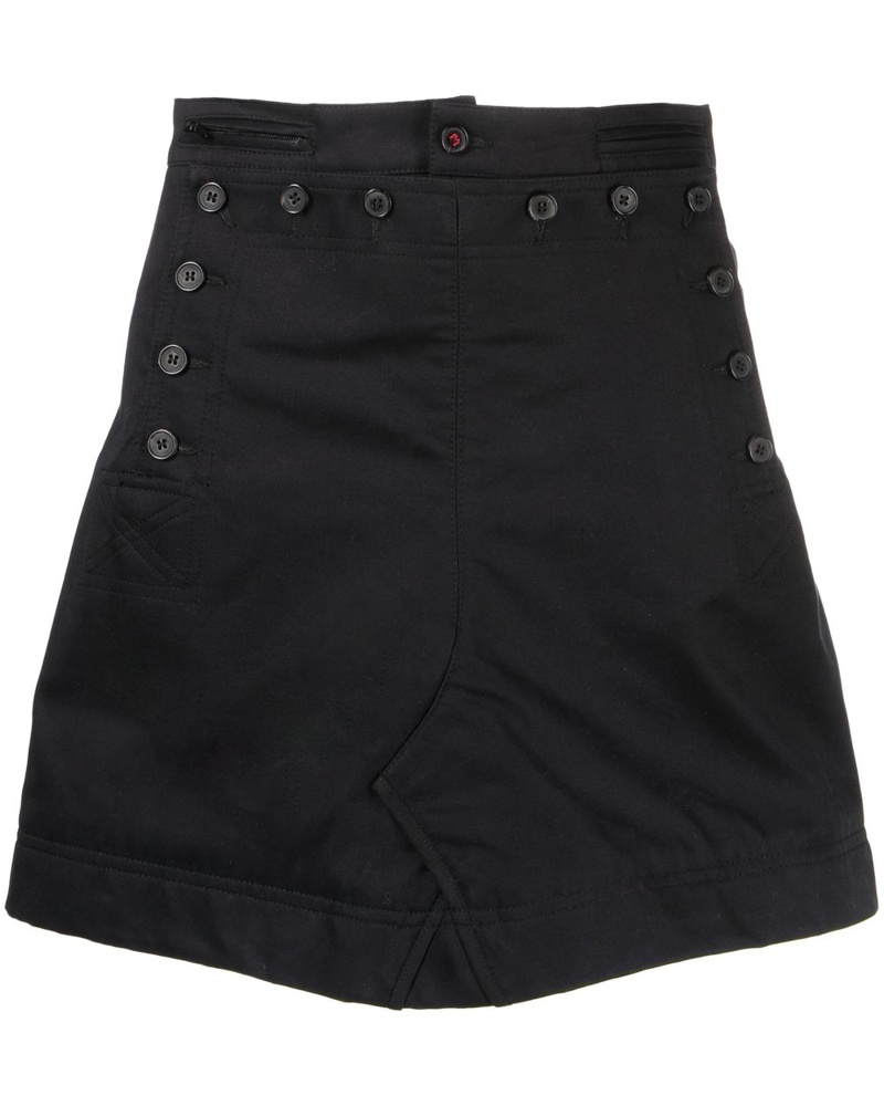 Maison Margiela Damen Midirock mit Knöpfen