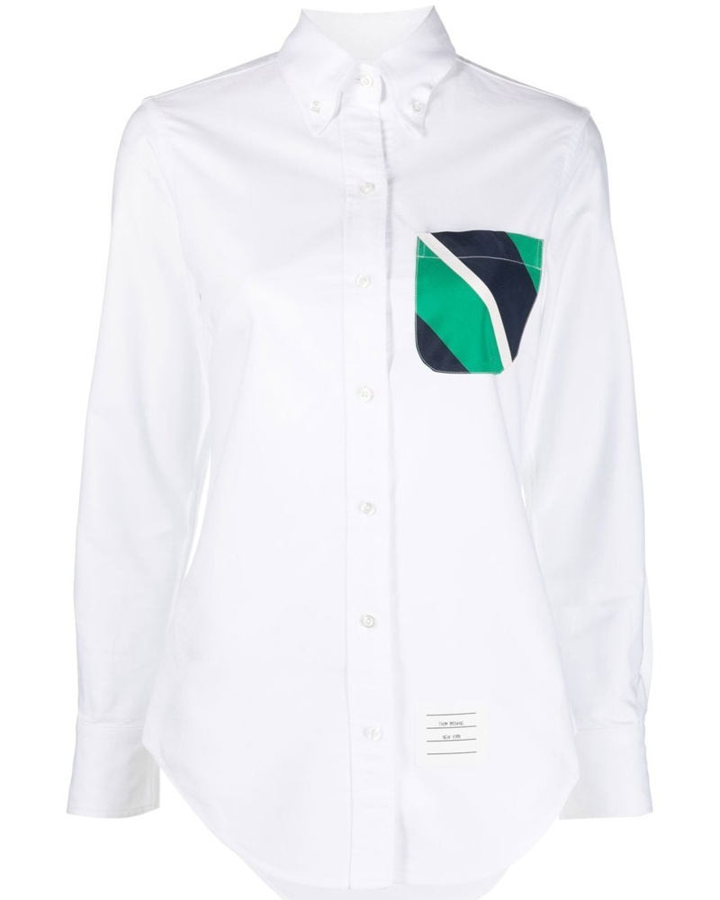 Thom Browne Damen Gestreiftes Oxford-Hemd