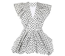 Gerüschtes Kleid mit Blumen-Print