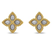 18kt Princess Flower Gelbgoldohrringe