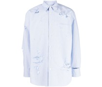 Gestreiftes Hemd in Distressed-Optik