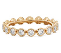 18kt Gelbgoldring mit weißen Diamanten