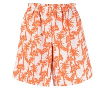 Shorts mit Palmen-Print