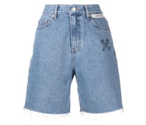Jeans-Shorts mit Print