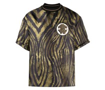 T-Shirt aus Seide mit Tiger-Print