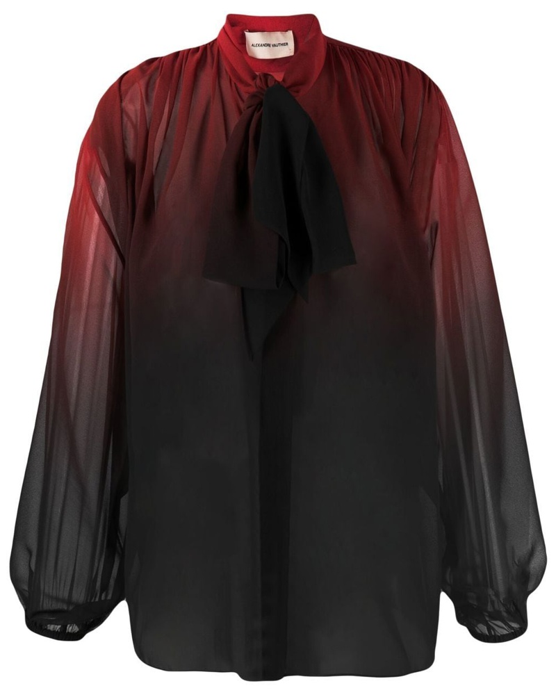 Alexandre Vauthier Damen Bluse mit Schleifenkragen