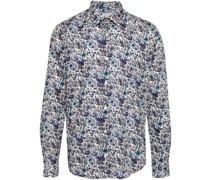 floral-print poplin shirt