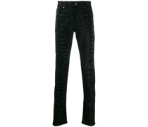 Skinny-Jeans mit Zebra-Print