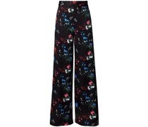Weite Hose mit Blumen-Print