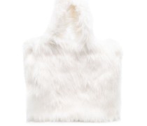 Schultertasche aus Faux Fur