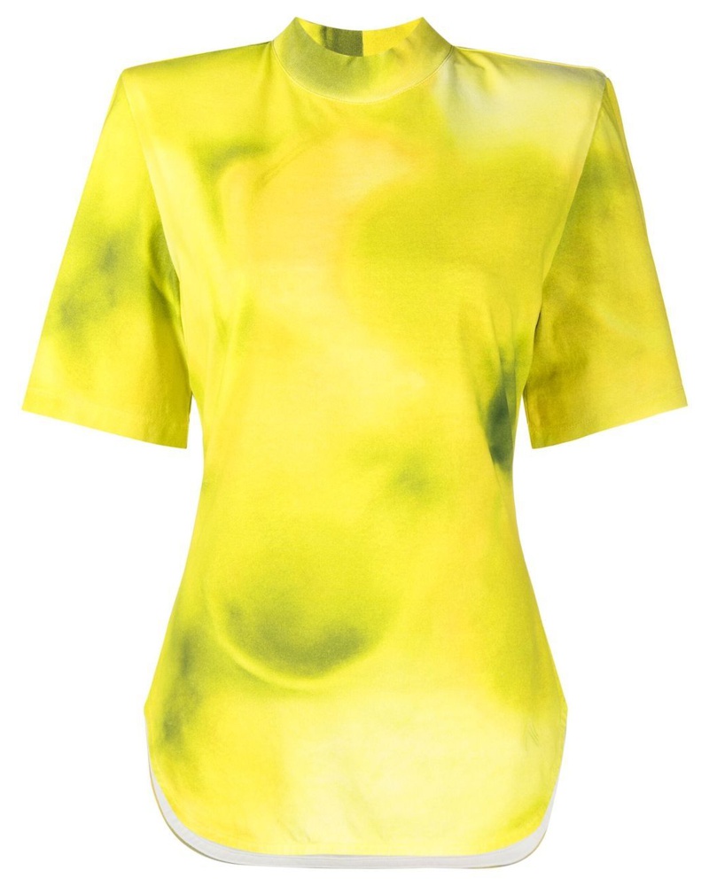 ATTICO Damen T-Shirt mit Batik-Print