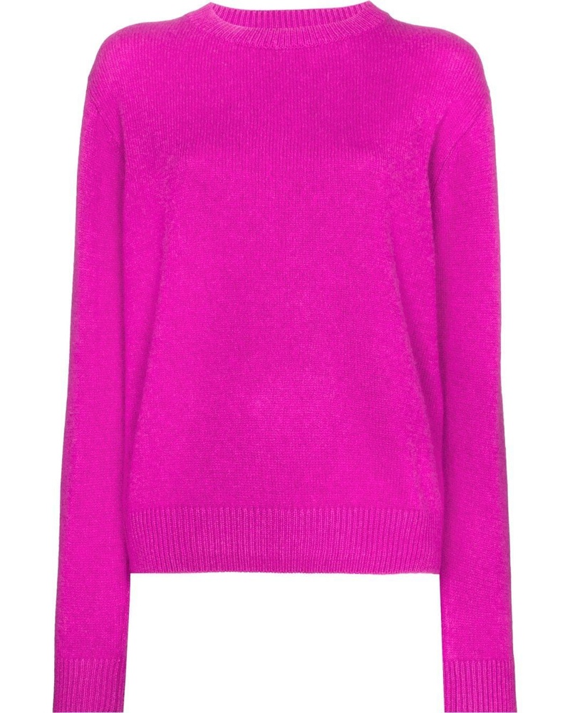 The Elder Statesman Damen Kaschmirpullover mit Rundhalsausschnitt