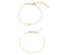 2er-Set Armbänder mit Perlen