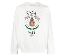 Sweatshirt mit "Casa Way"-Stickerei