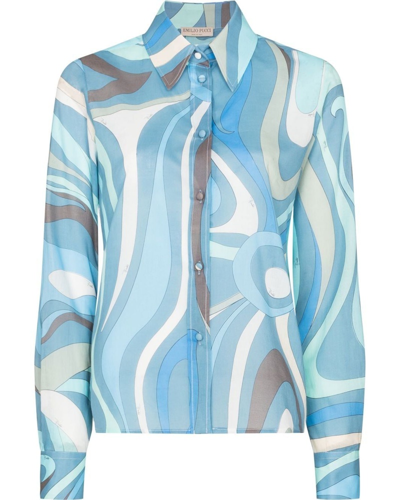 Emilio Pucci Damen Hemd mit Marmo-Print