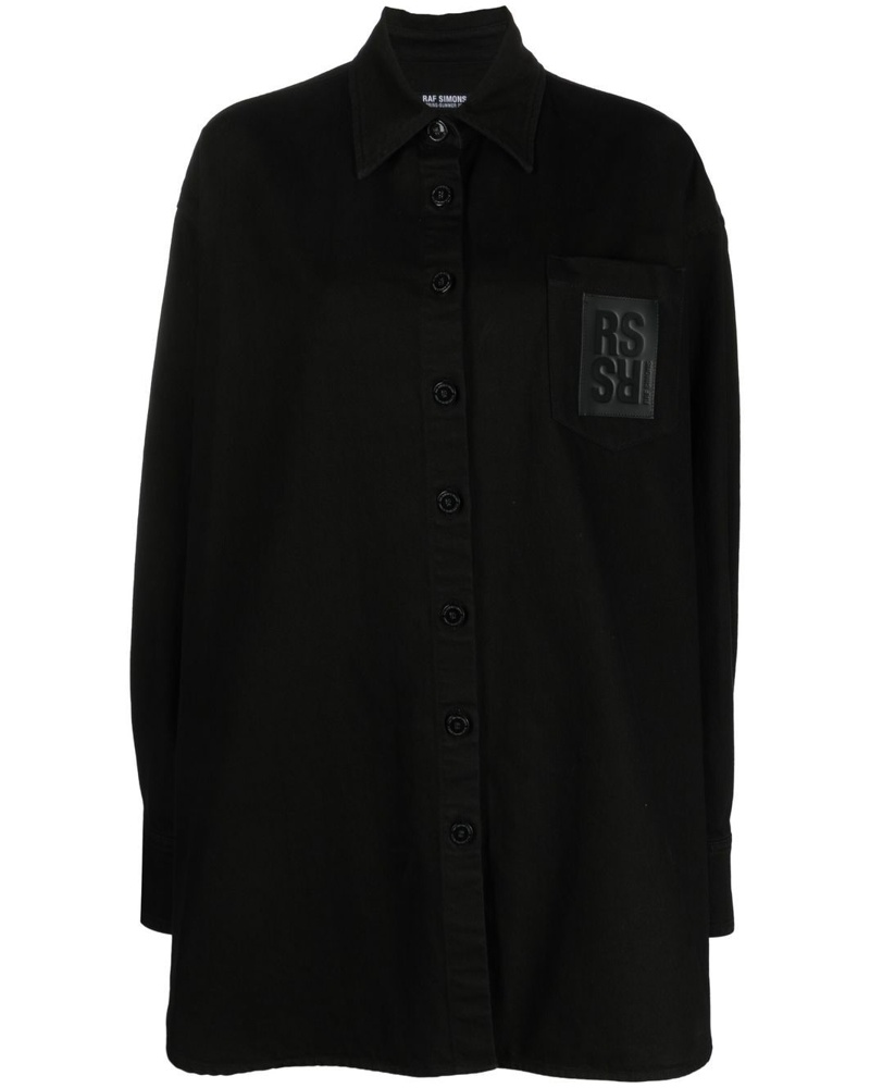 Raf Simons Damen Jeanshemd im Oversized-Design