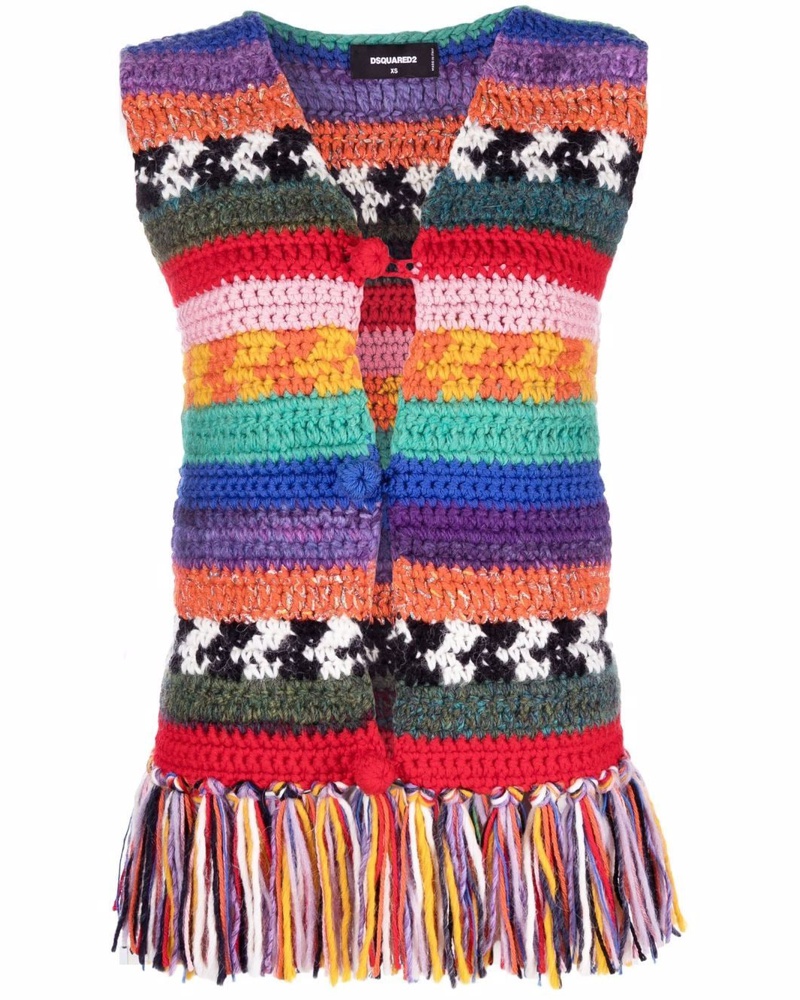 Dsquared2 Damen Gestreifte Weste